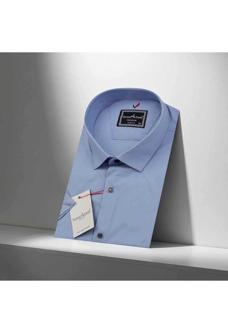 Büyük Beden Slim Fit Kısa Kol Desenli Erkek Gömlek 4GMK311727003 - Giovanni Fratelli