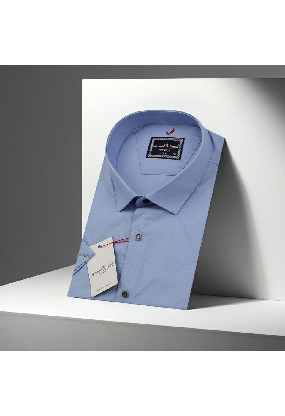 Büyük Beden Slim Fit Kısa Kol Desenli Erkek Gömlek 4GMK311727003 - Giovanni Fratelli