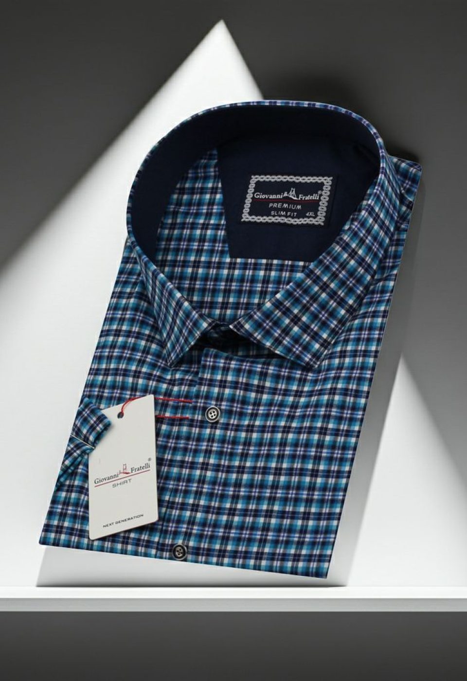 Büyük Beden Slim Fit Kısa Kol Desenli Erkek Gömlek 4GMK311731001