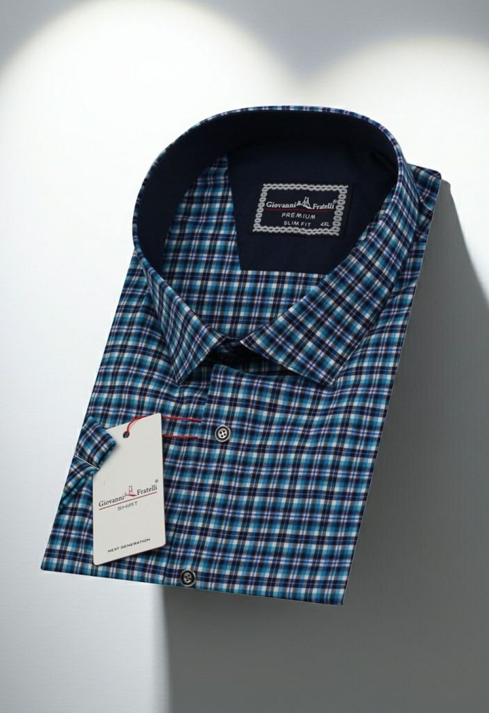 1731 BT CR K 001 Büyük Beden Slim Fit Kısa Kol Desenli Erkek Gömlek 4GMK311731001 - Giovanni Fratelli