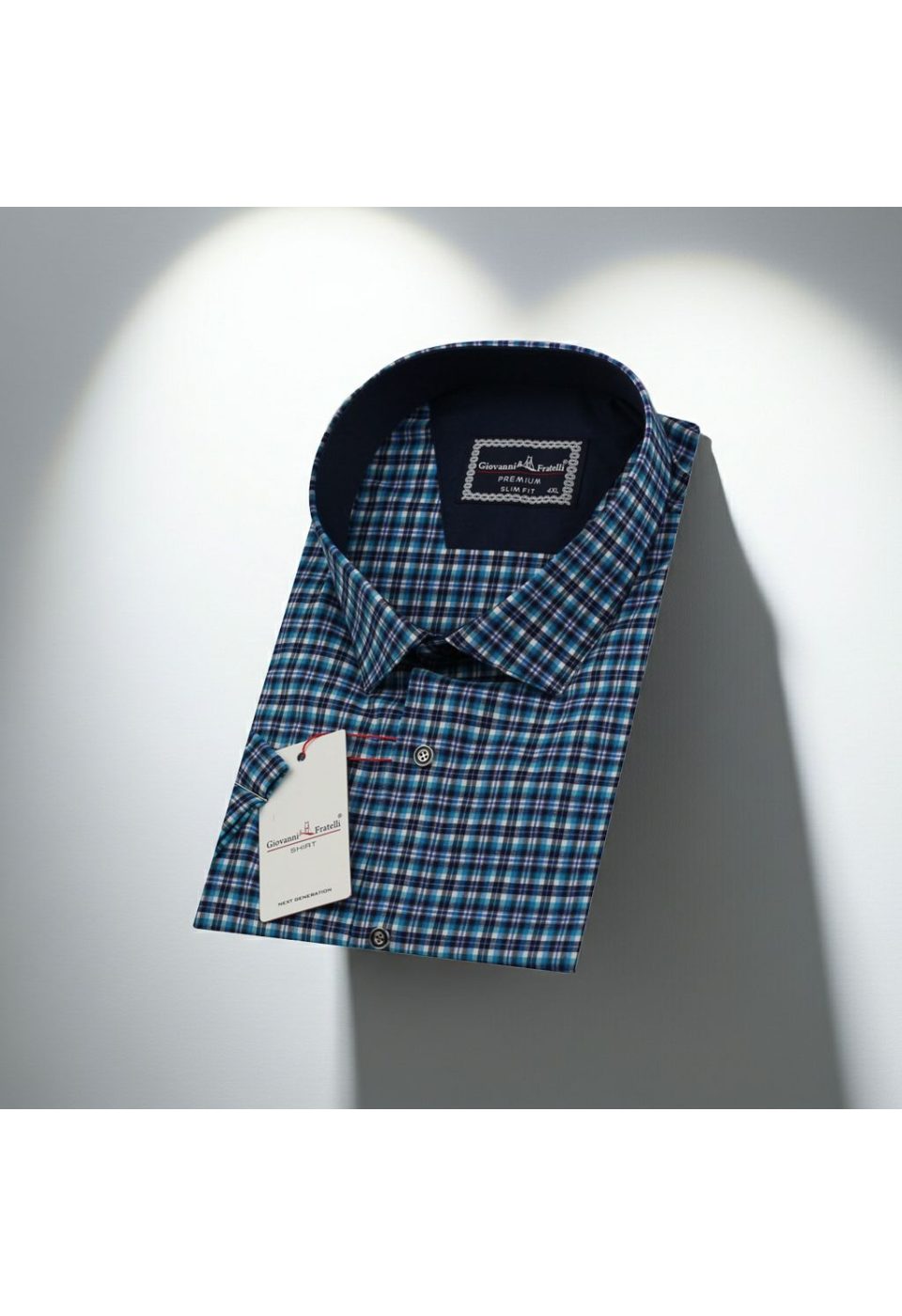 1731 BT CR K 001 Büyük Beden Slim Fit Kısa Kol Desenli Erkek Gömlek 4GMK311731001 - Giovanni Fratelli
