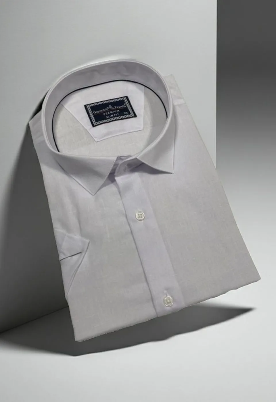 Büyük Beden Slim Fit Kısa Kol Desenli Erkek Gömlek 4GMK311740001 - Giovanni Fratelli