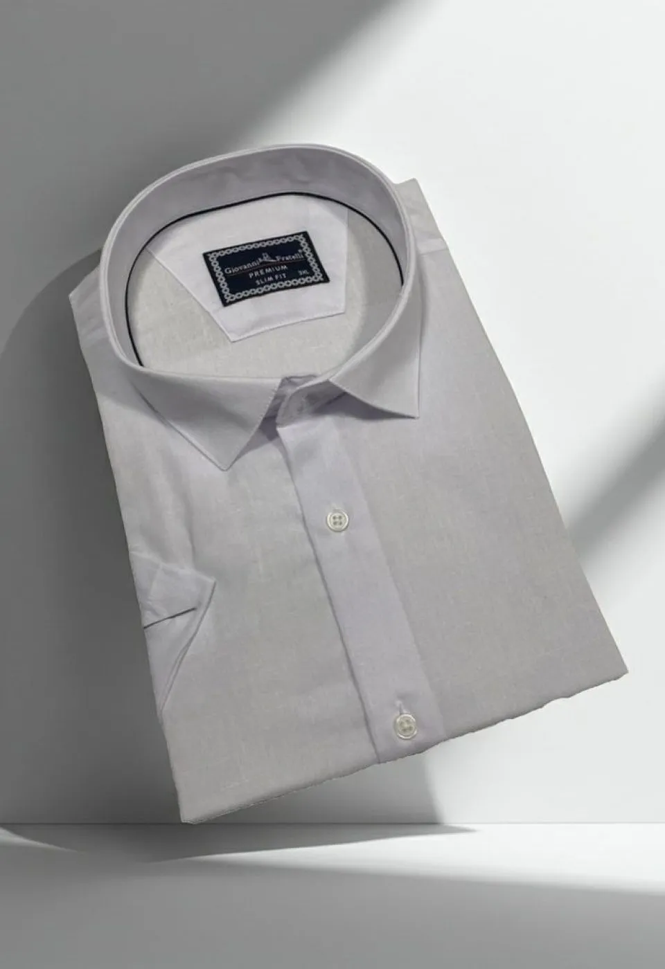 Büyük Beden Slim Fit Kısa Kol Desenli Erkek Gömlek 4GMK311740001