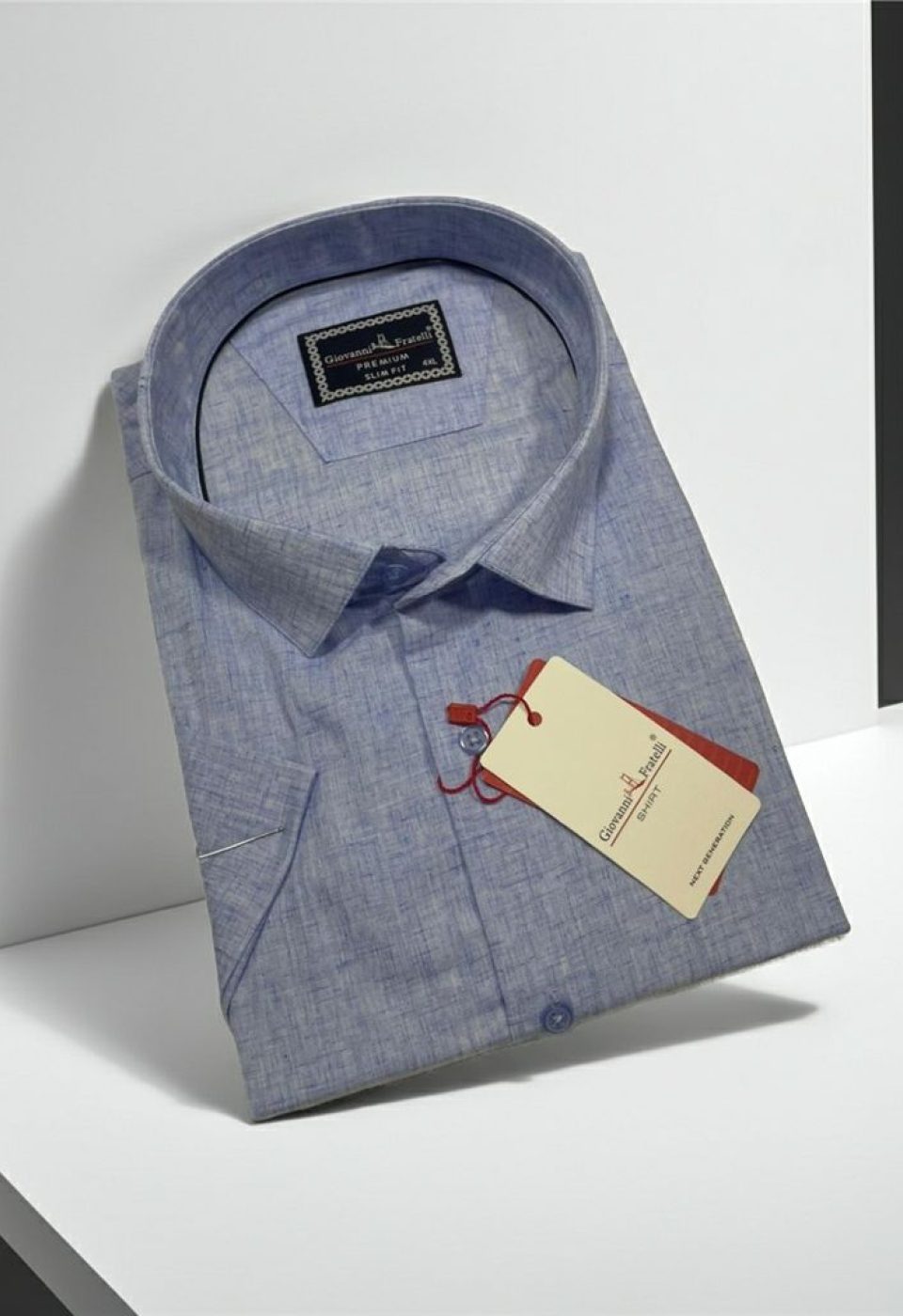 Büyük Beden Slim Fit Kısa Kol Desenli Erkek Gömlek 4GMK311740002