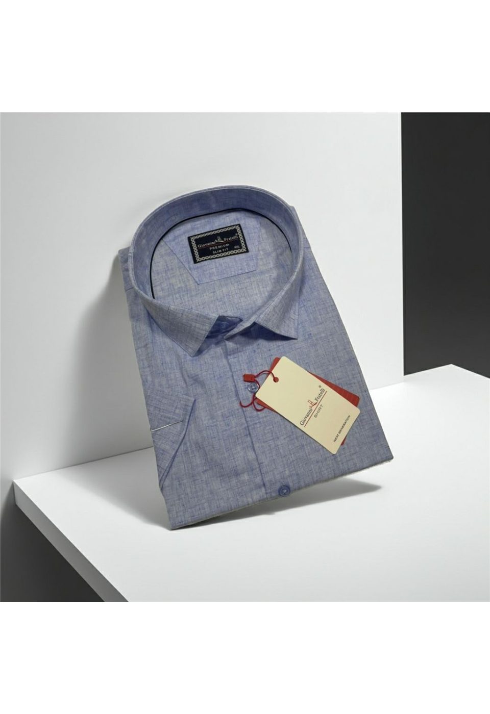 Büyük Beden Slim Fit Kısa Kol Desenli Erkek Gömlek 4GMK311740002 - Giovanni Fratelli