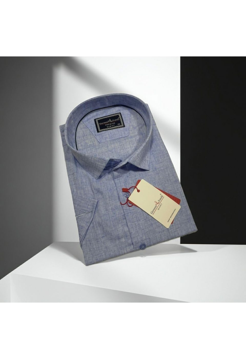 Büyük Beden Slim Fit Kısa Kol Desenli Erkek Gömlek 4GMK311740002 - Giovanni Fratelli