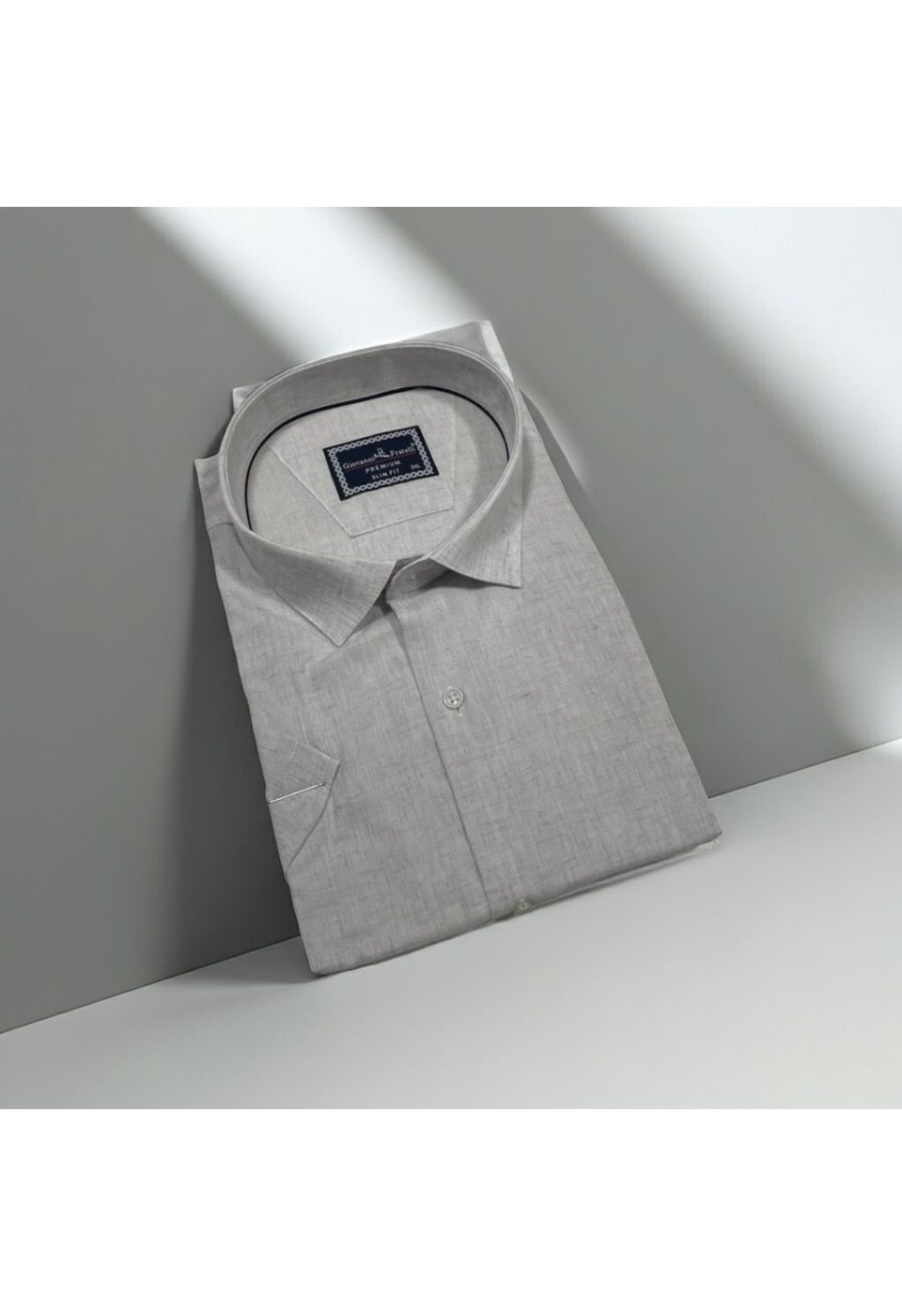 Büyük Beden Slim Fit Kısa Kol Desenli Erkek Gömlek 4GMK311740003 - Giovanni Fratelli
