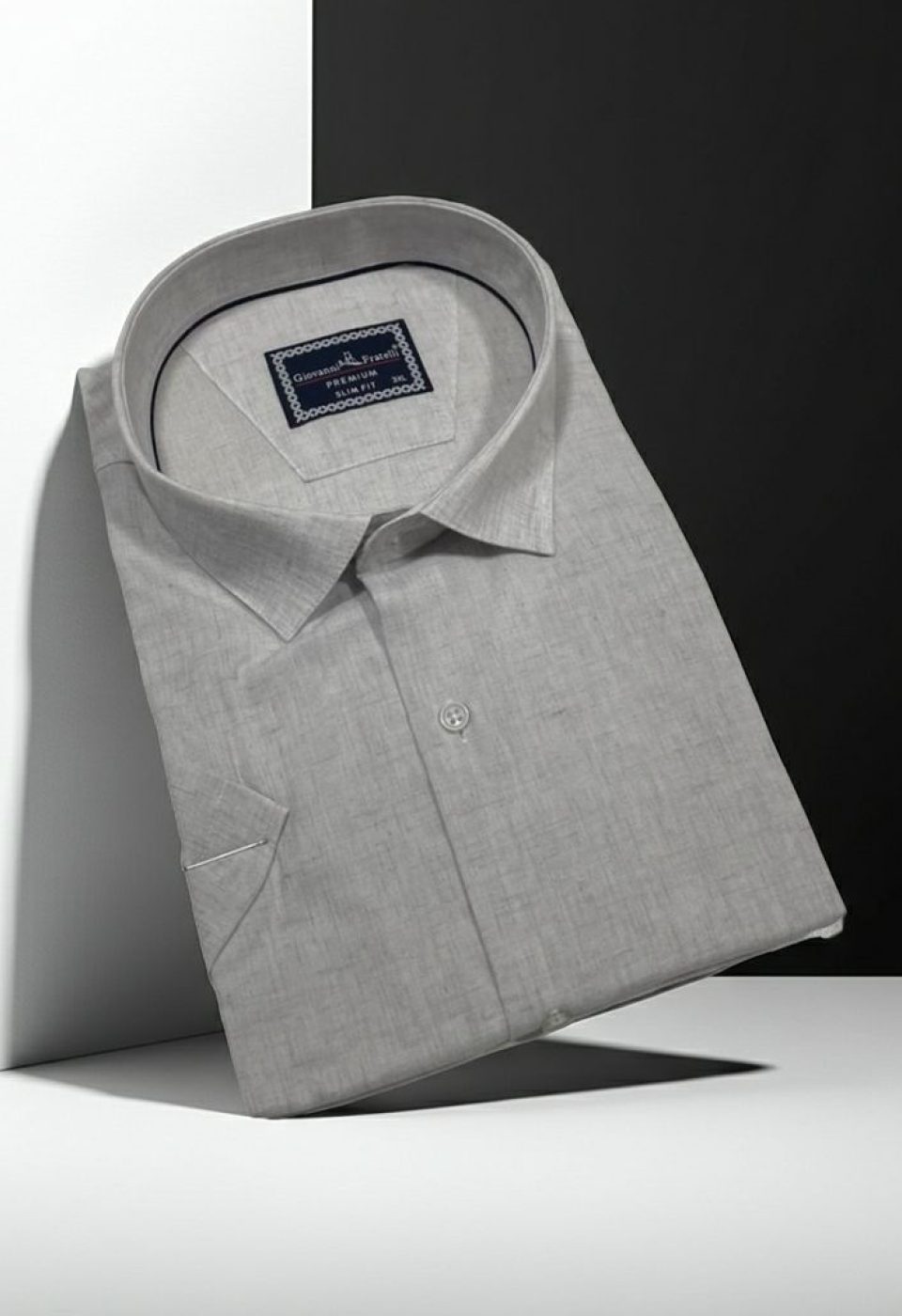 Büyük Beden Slim Fit Kısa Kol Desenli Erkek Gömlek 4GMK311740003 - Giovanni Fratelli