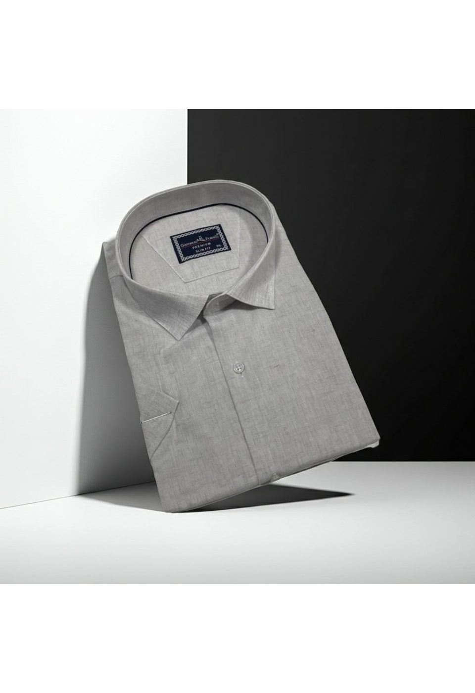 Büyük Beden Slim Fit Kısa Kol Desenli Erkek Gömlek 4GMK311740003 - Giovanni Fratelli