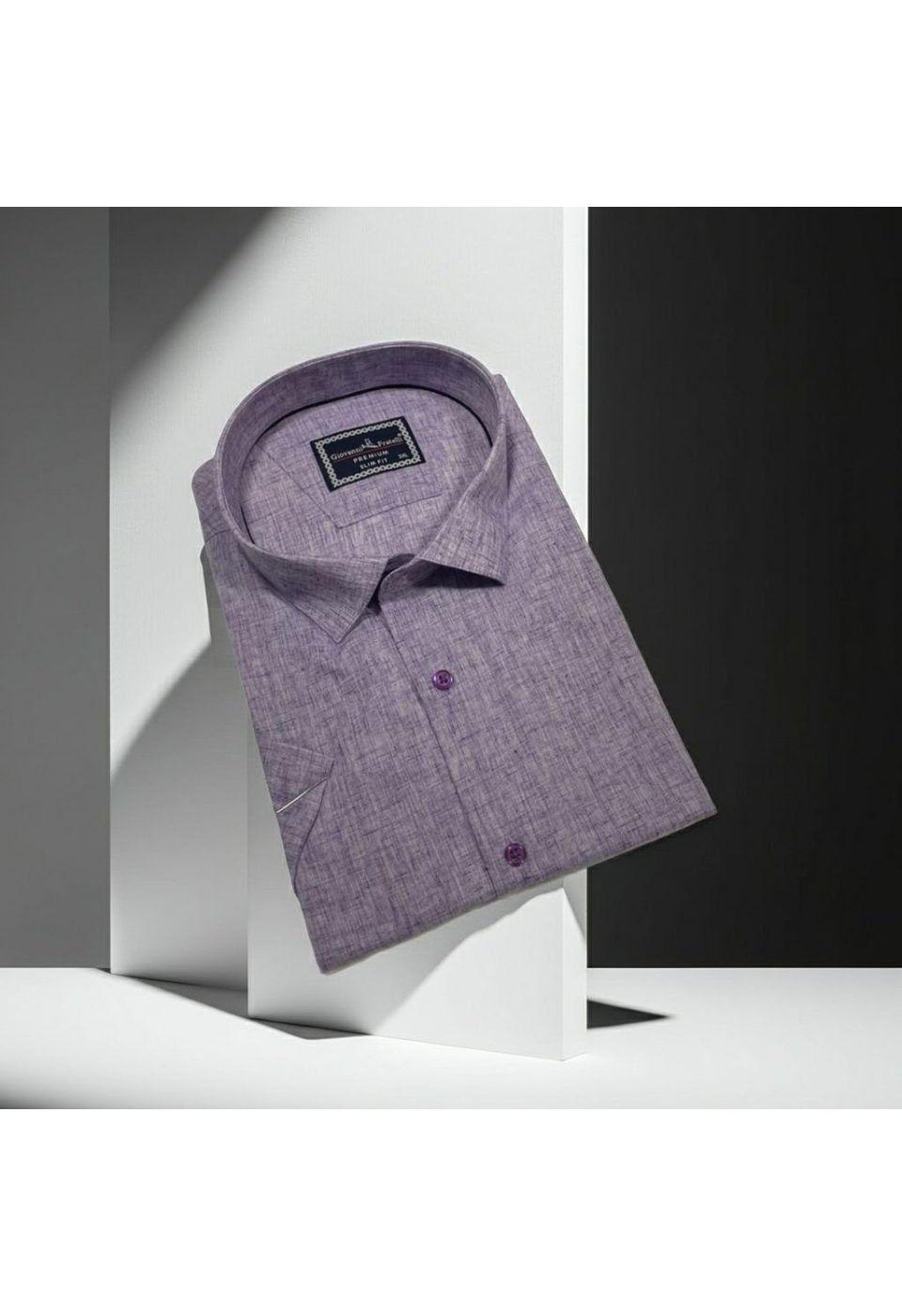 Büyük Beden Slim Fit Kısa Kol Desenli Erkek Gömlek 4GMK311740004 - Giovanni Fratelli