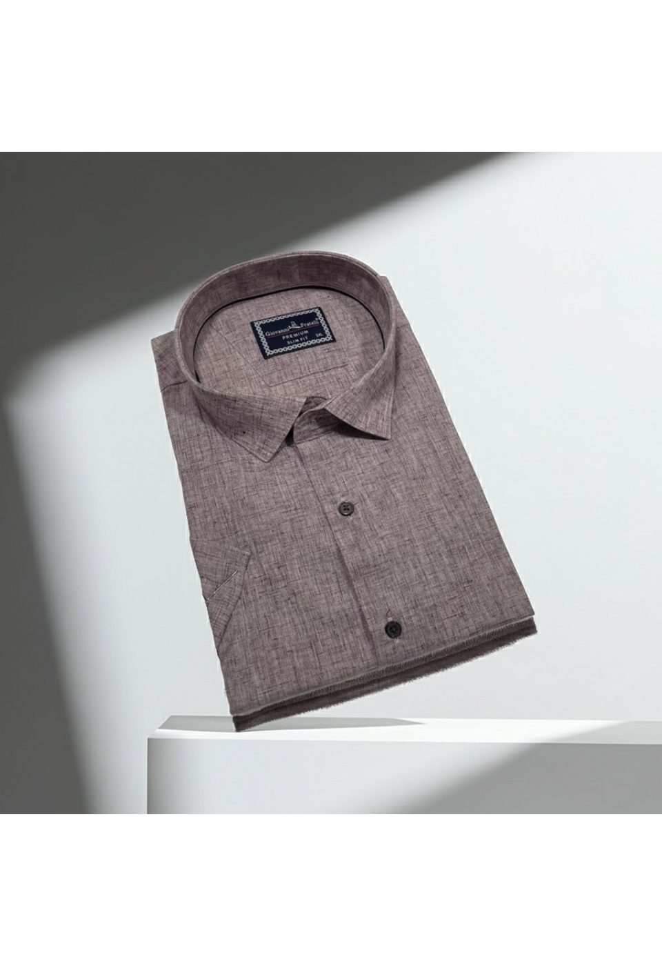 Büyük Beden Slim Fit Kısa Kol Desenli Erkek Gömlek 4GMK311740006 - Giovanni Fratelli