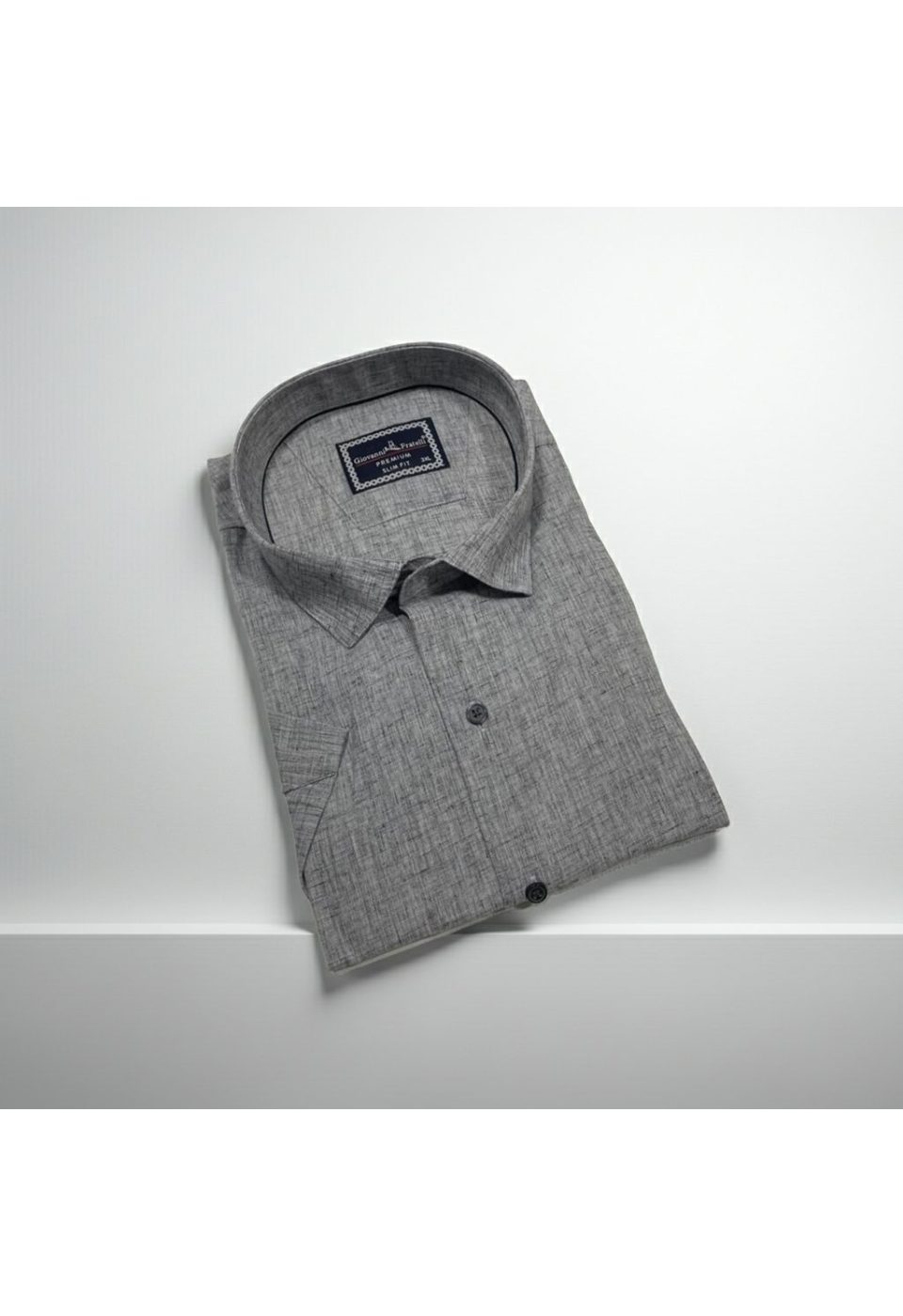 Büyük Beden Slim Fit Kısa Kol Desenli Erkek Gömlek 4GMK311740008 - Giovanni Fratelli