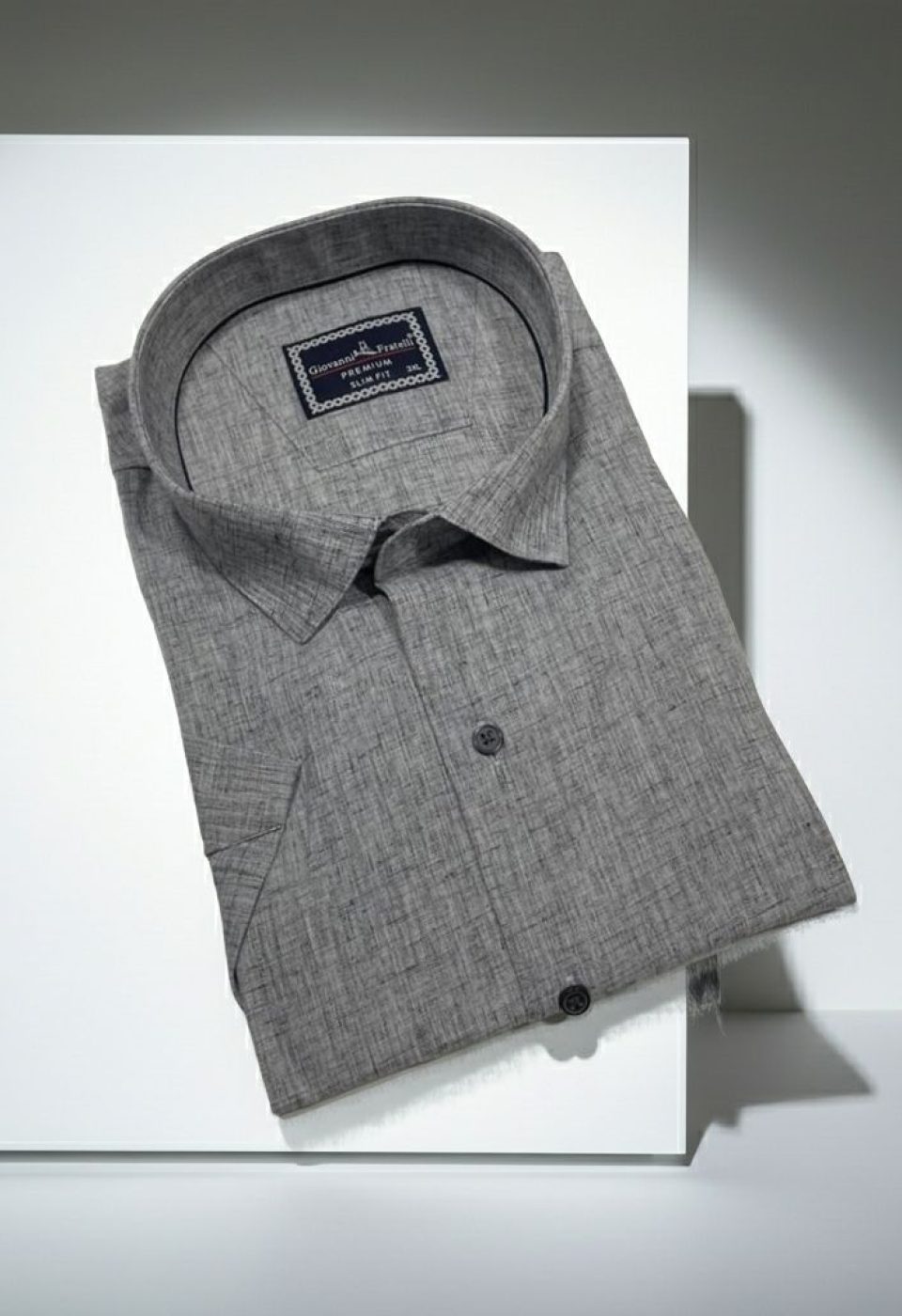 Büyük Beden Slim Fit Kısa Kol Desenli Erkek Gömlek 4GMK311740008 - Giovanni Fratelli