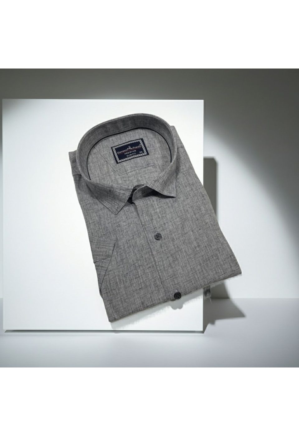Büyük Beden Slim Fit Kısa Kol Desenli Erkek Gömlek 4GMK311740008 - Giovanni Fratelli