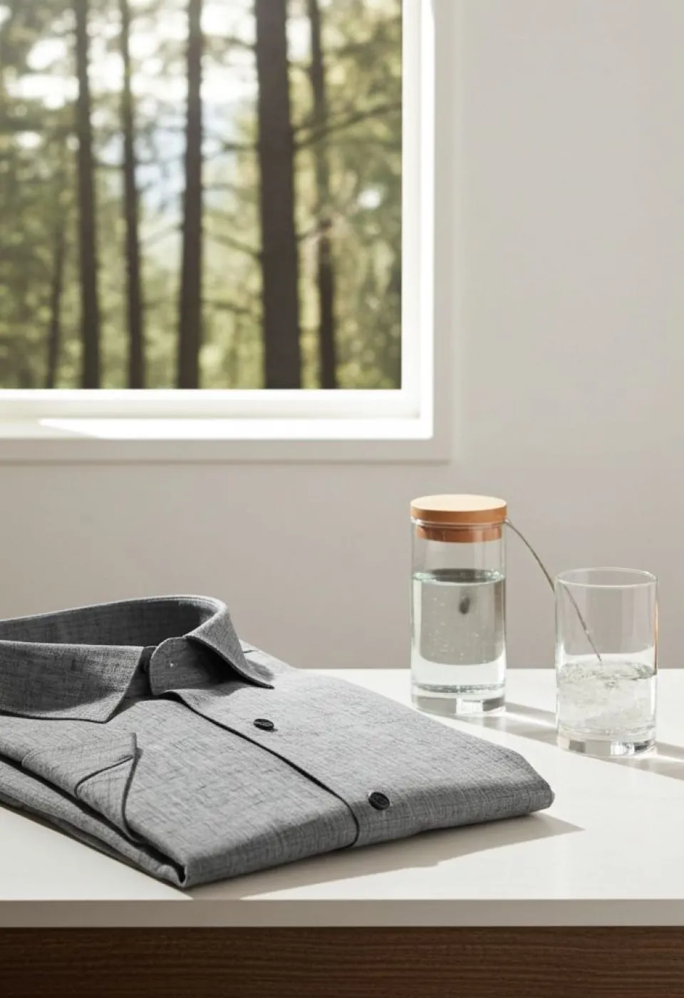 Büyük Beden Slim Fit Kısa Kol Desenli Erkek Gömlek 4GMK311740008