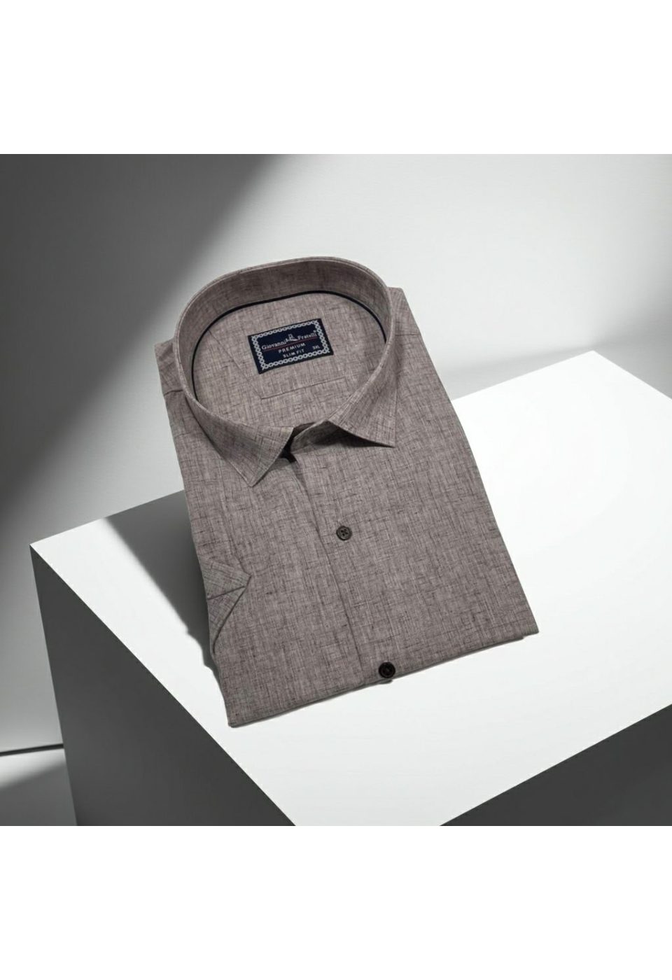 Büyük Beden Slim Fit Kısa Kol Desenli Erkek Gömlek 4GMK311740010 - Giovanni Fratelli