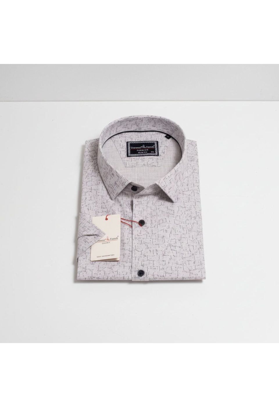 Büyük Beden Slim Fit Kısa Kol Desenli Erkek Gömlek 4GMK311741003 - Giovanni Fratelli