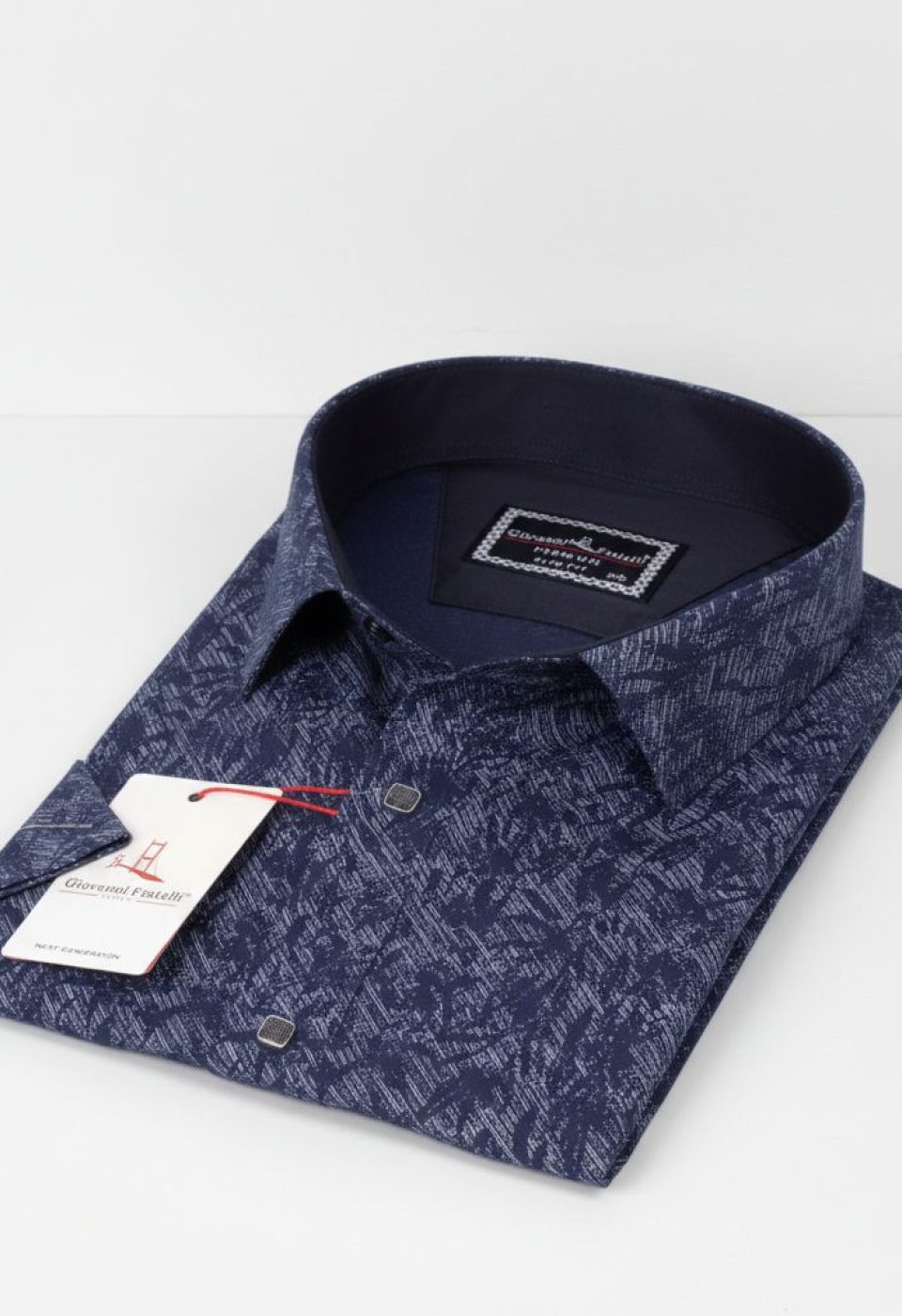 Büyük Beden Slim Fit Kısa Kol Desenli Erkek Gömlek 4GMK311743002 - Giovanni Fratelli