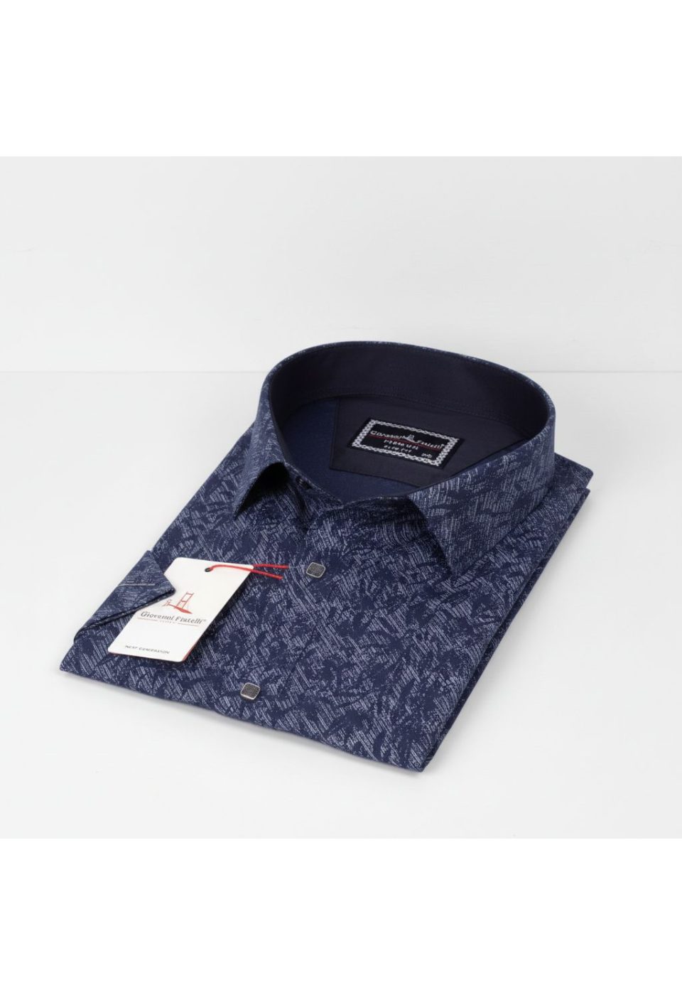Büyük Beden Slim Fit Kısa Kol Desenli Erkek Gömlek 4GMK311743002 - Giovanni Fratelli