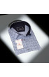 Büyük Beden Slim Fit Kısa Kol Desenli Erkek Gömlek 4GMK311743003
