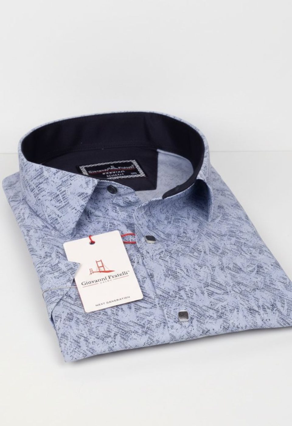 Büyük Beden Slim Fit Kısa Kol Desenli Erkek Gömlek 4GMK311743003 Büyük Beden Slim Fit Kısa Kol Desenli Erkek Gömlek 4GMK311743003