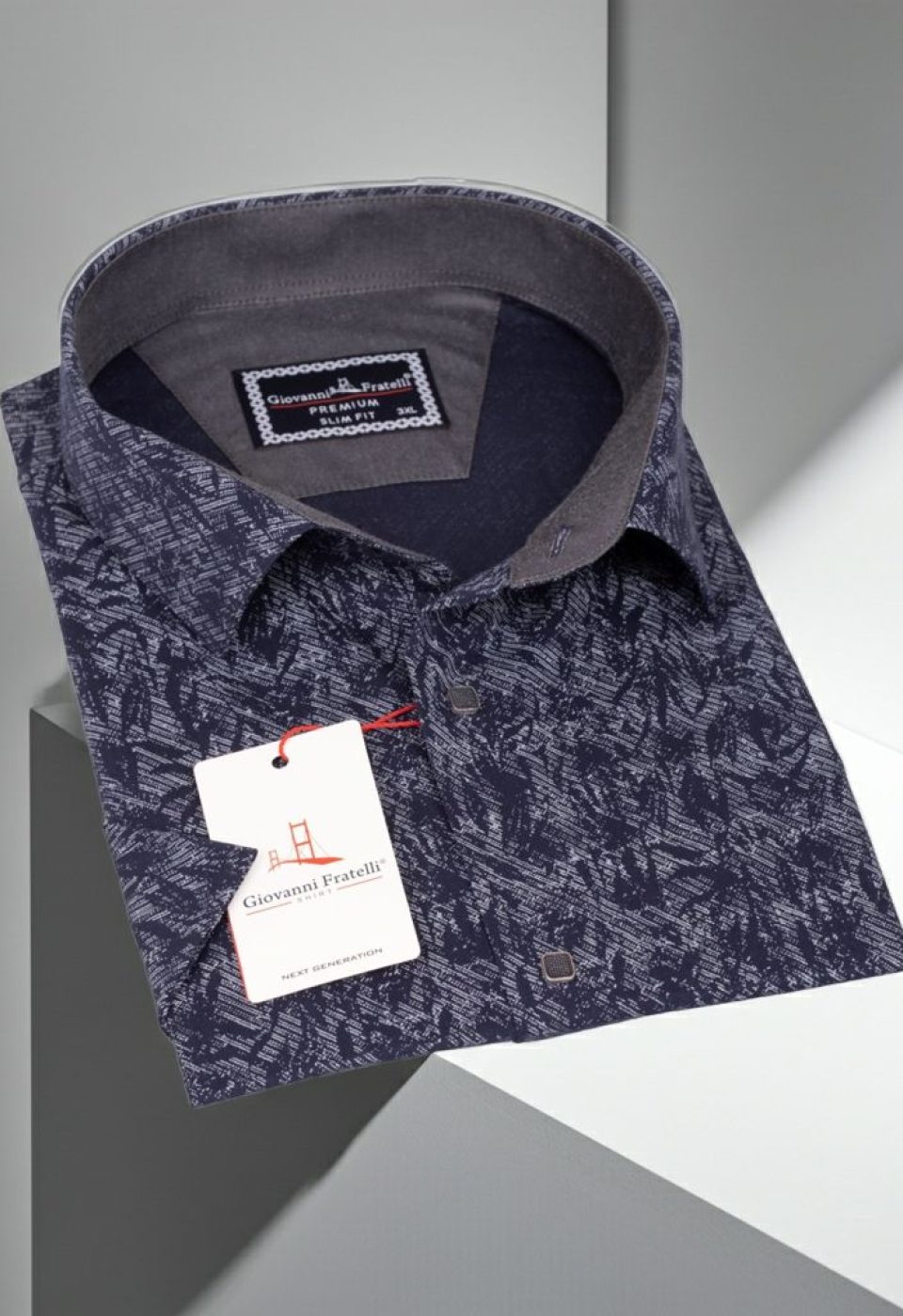Büyük Beden Slim Fit Kısa Kol Desenli Erkek Gömlek 4GMK311743004 Büyük Beden Slim Fit Kısa Kol Desenli Erkek Gömlek 4GMK311743004