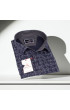 Büyük Beden Slim Fit Kısa Kol Desenli Erkek Gömlek 4GMK311743004