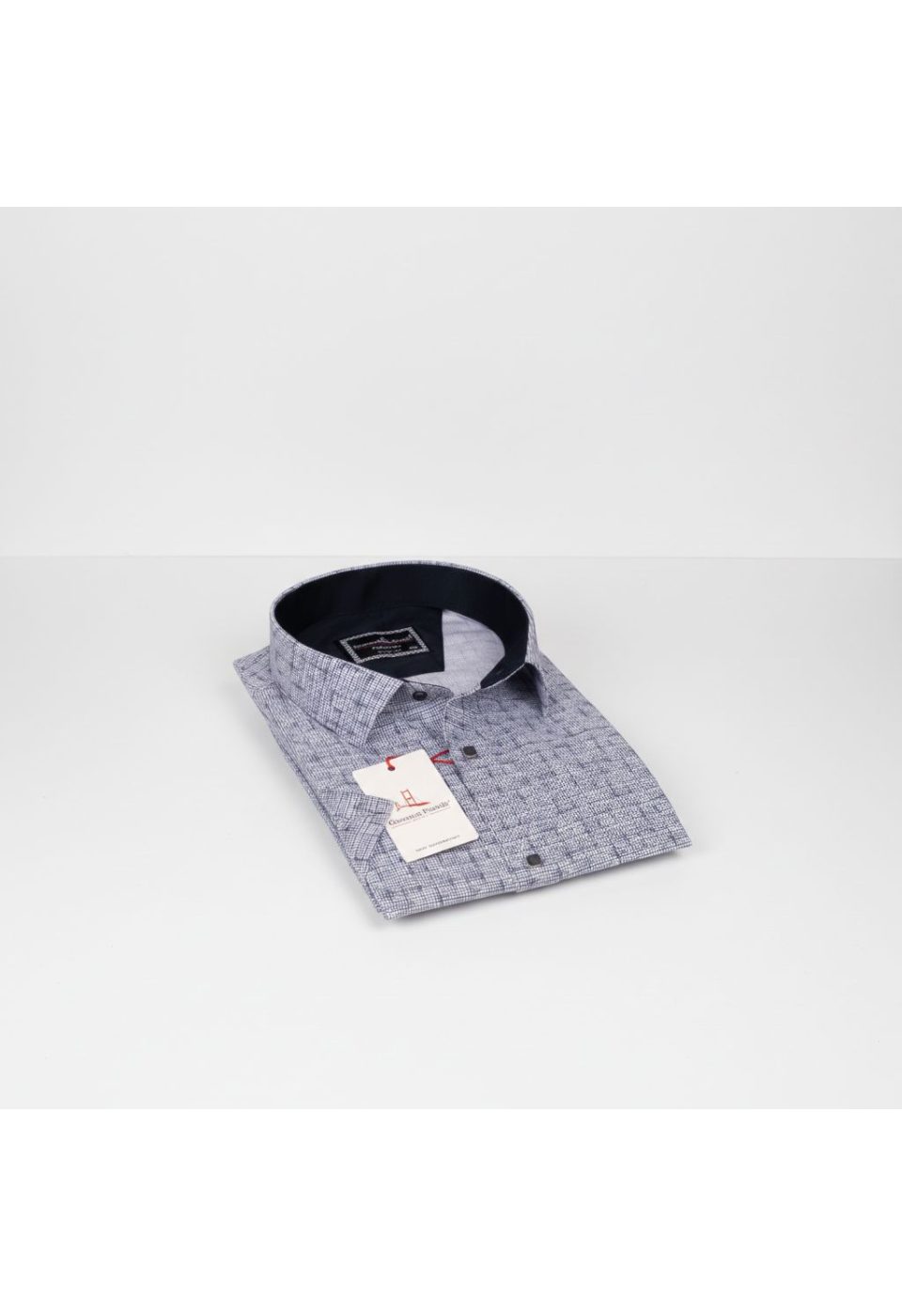 Büyük Beden Slim Fit Kısa Kol Desenli Erkek Gömlek 4GMK311744001 - Giovanni Fratelli