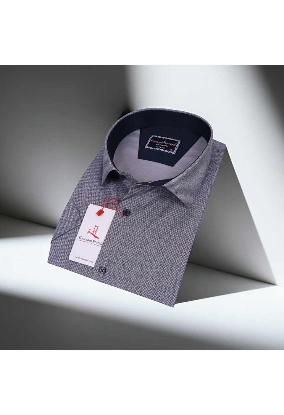 Büyük Beden Slim Fit Kısa Kol Desenli Erkek Gömlek 4GMK311745004 - Giovanni Fratelli