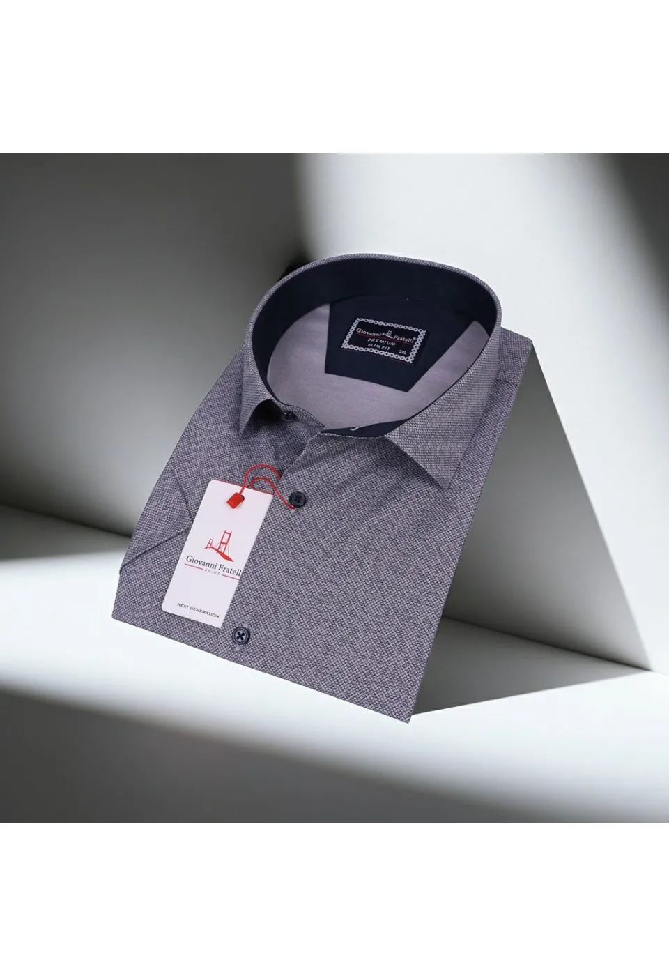 Büyük Beden Slim Fit Kısa Kol Desenli Erkek Gömlek 4GMK311745004 - Giovanni Fratelli