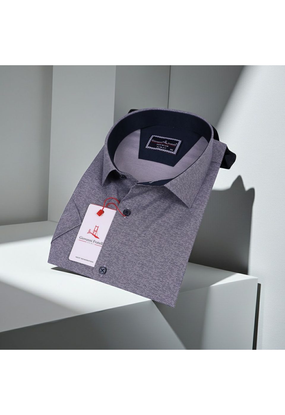 Büyük Beden Slim Fit Kısa Kol Desenli Erkek Gömlek 4GMK311745004 - Giovanni Fratelli