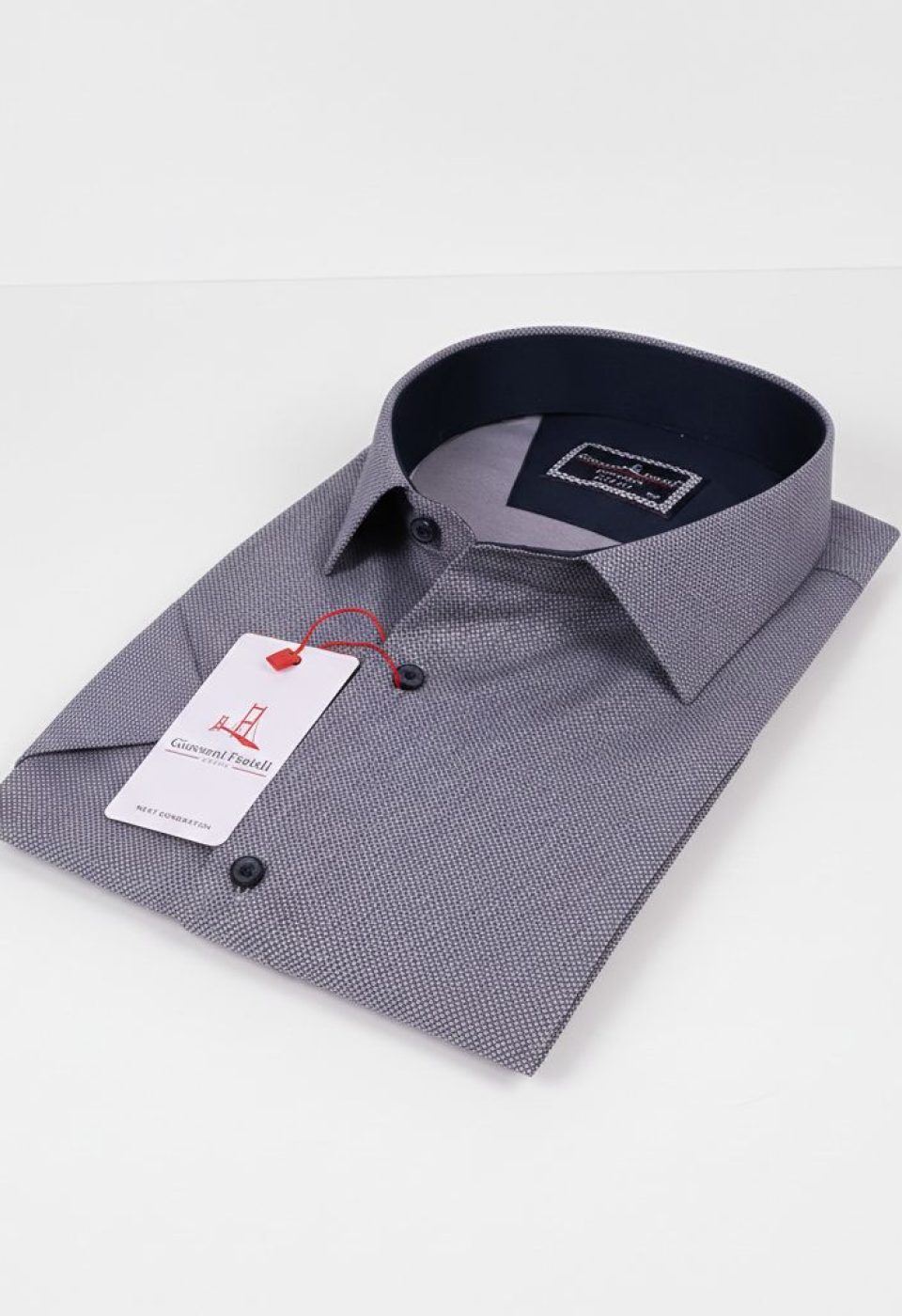 Büyük Beden Slim Fit Kısa Kol Desenli Erkek Gömlek 4GMK311745004 Büyük Beden Slim Fit Kısa Kol Desenli Erkek Gömlek 4GMK311745004