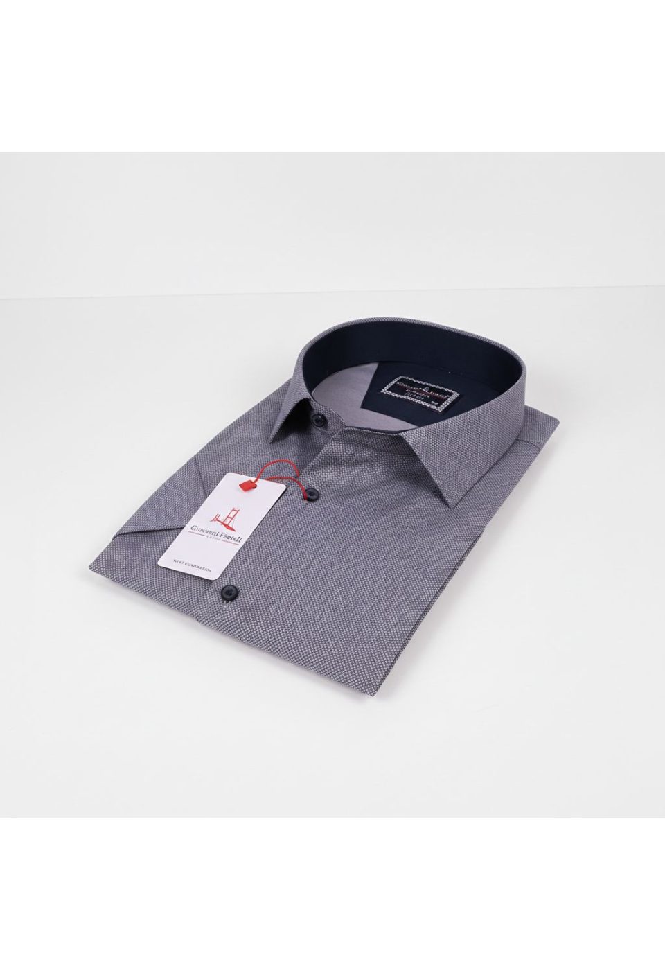 Büyük Beden Slim Fit Kısa Kol Desenli Erkek Gömlek 4GMK311745004 - Giovanni Fratelli