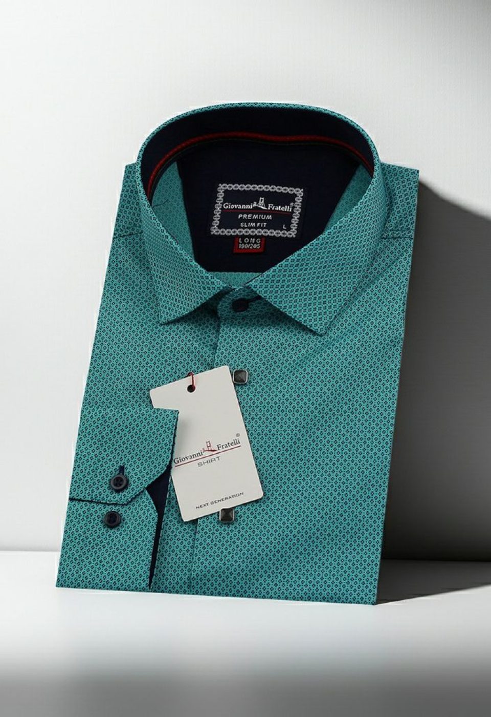 8 Drop Slim Fit Uzun Kol Desenli Erkek Gömlek 3GMK311805003