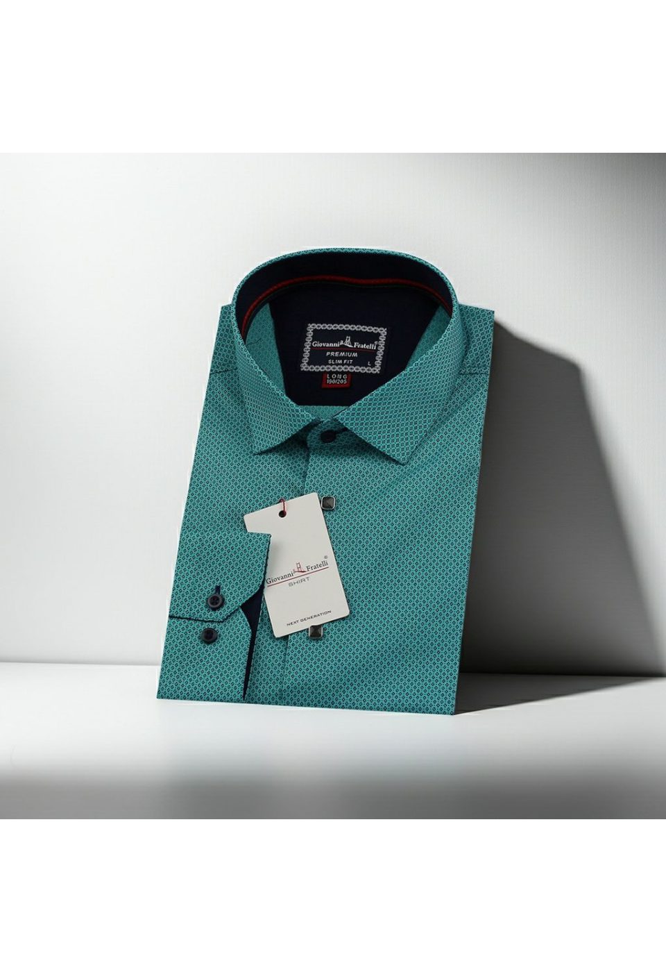 1805 CR 8 DROP 003 8 Drop Slim Fit Uzun Kol Desenli Erkek Gömlek 3GMK311805003 - Giovanni Fratelli