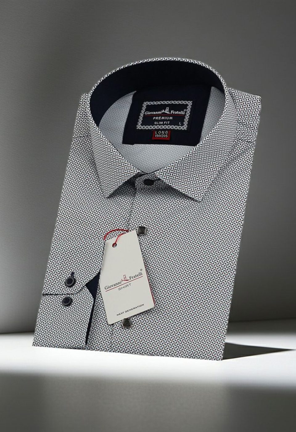 8 Drop Slim Fit Uzun Kol Dijital Baskılı Desenli Erkek Gömlek 3GMK311807017 - Giovanni Fratelli