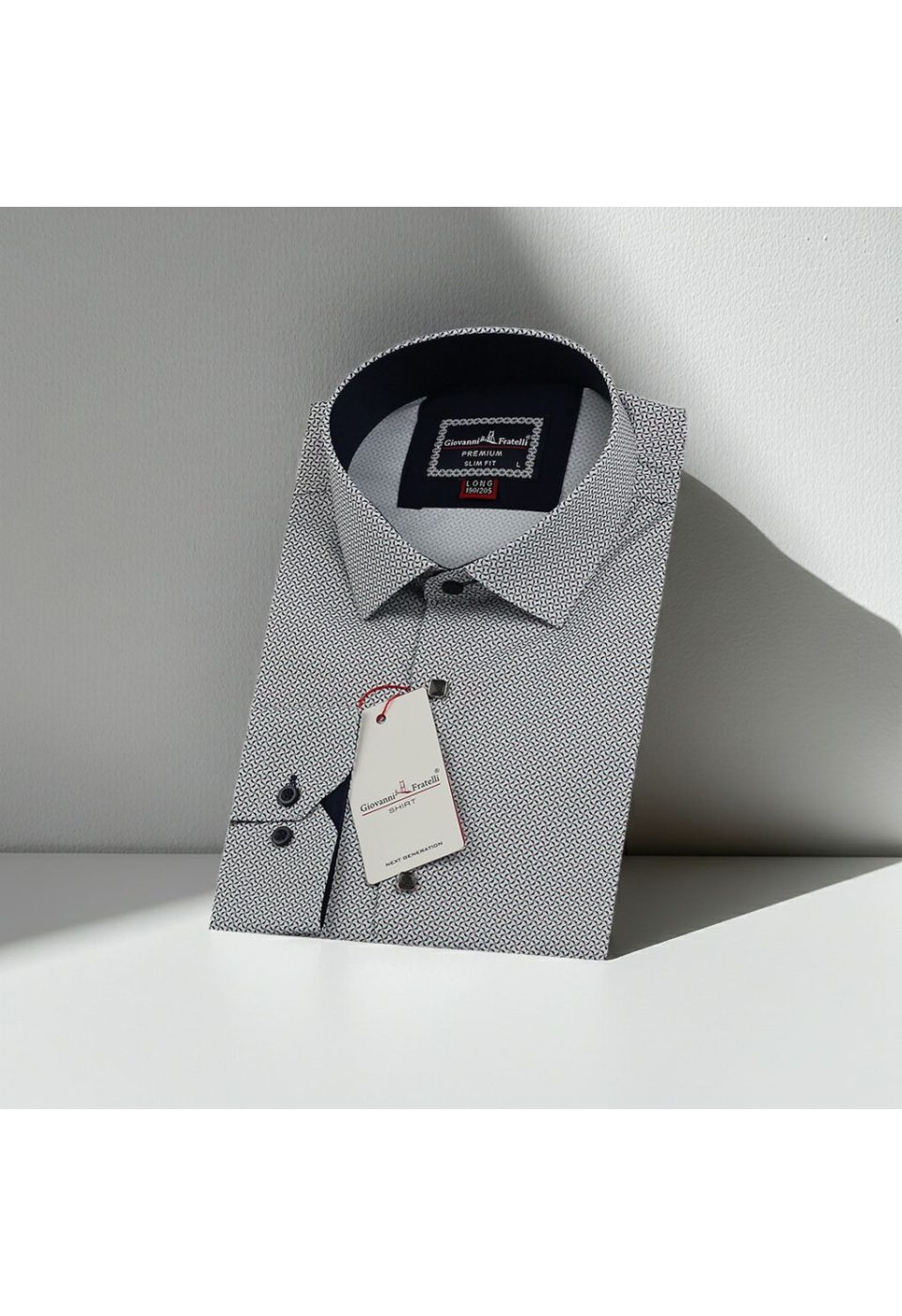 8 Drop Slim Fit Uzun Kol Dijital Baskılı Desenli Erkek Gömlek 3GMK311807017 - Giovanni Fratelli