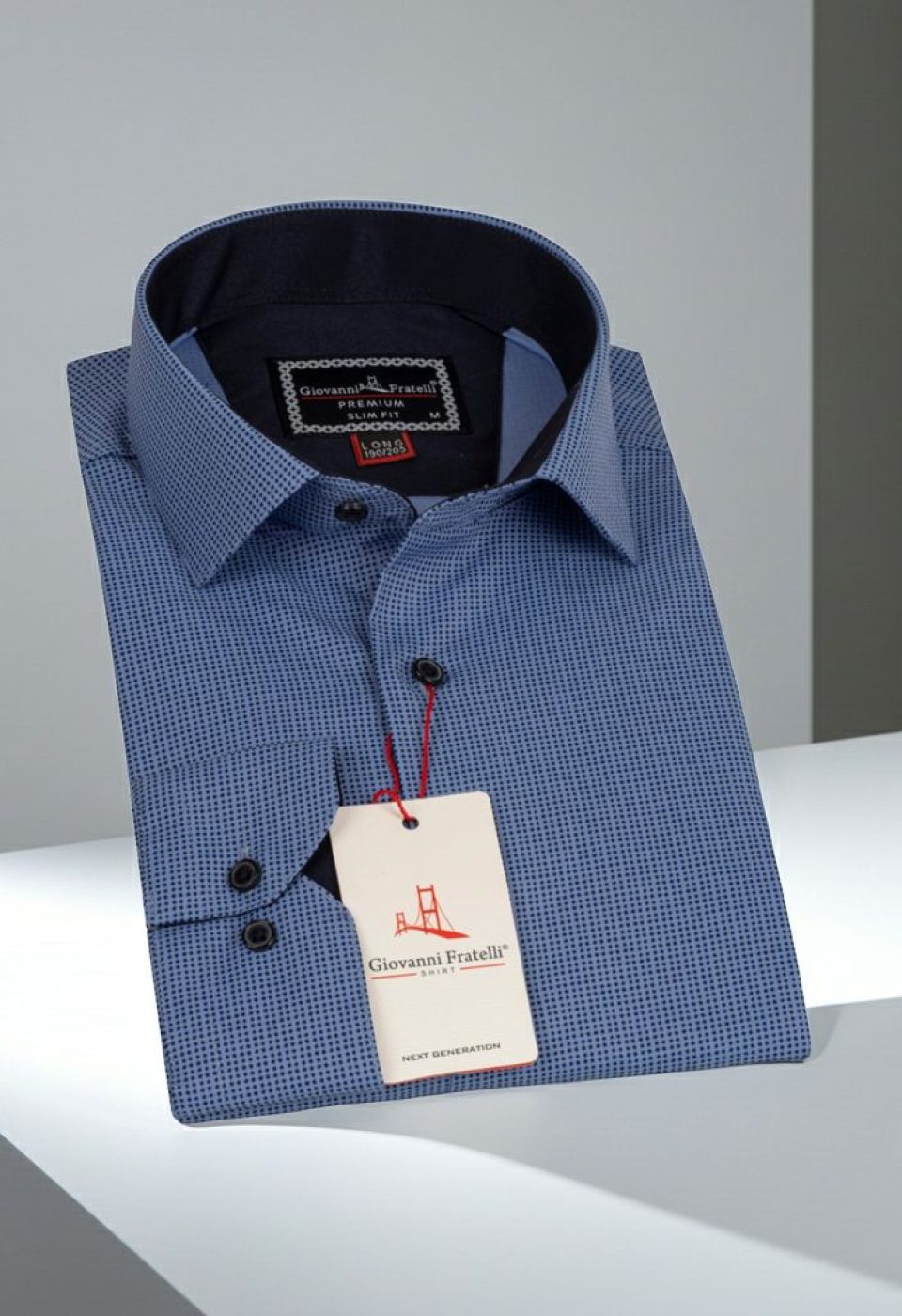 8 Drop Slim Fit Uzun Kol Saten Desenli Erkek Gömlek 3GMK312032002