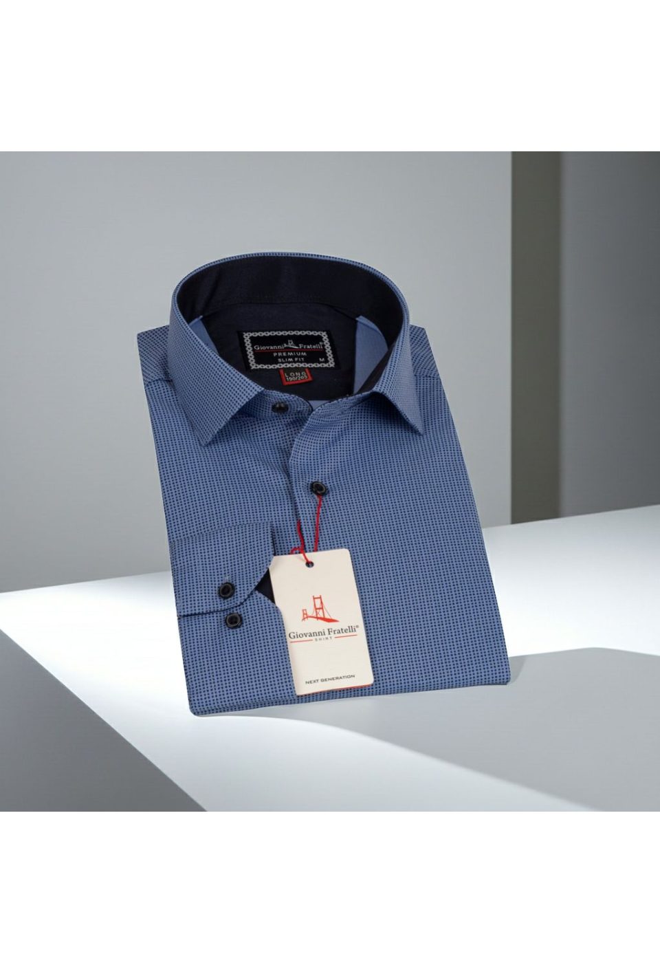 8 Drop Slim Fit Uzun Kol Saten Desenli Erkek Gömlek 3GMK312032002 - Giovanni Fratelli