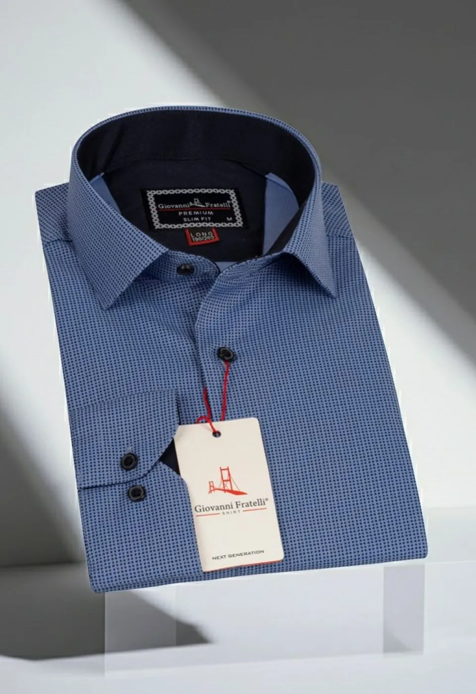8 Drop Slim Fit Uzun Kol Saten Desenli Erkek Gömlek 3GMK312032002