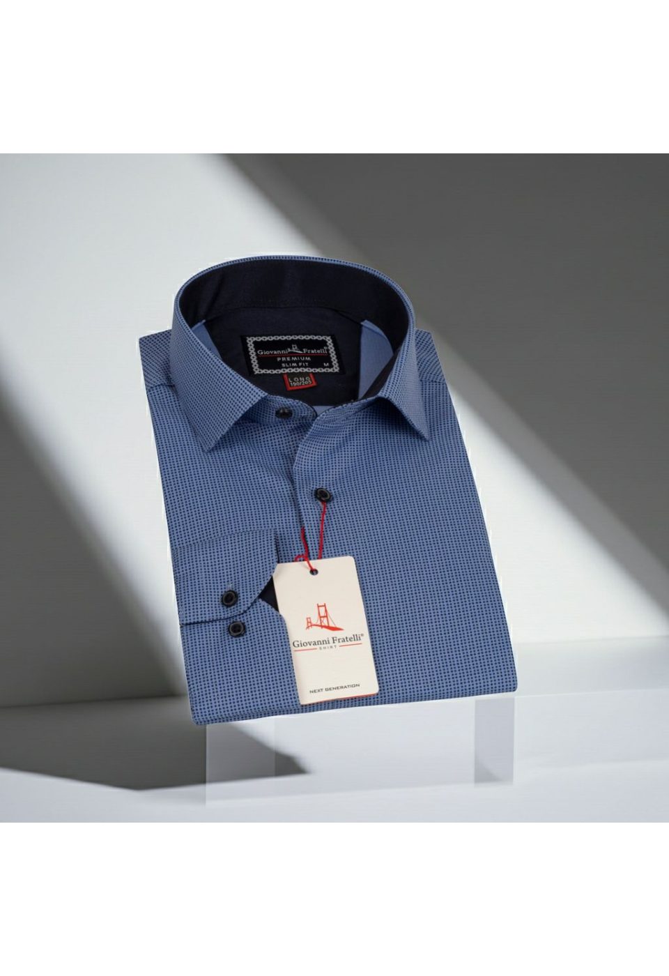 8 Drop Slim Fit Uzun Kol Saten Desenli Erkek Gömlek 3GMK312032002 - Giovanni Fratelli