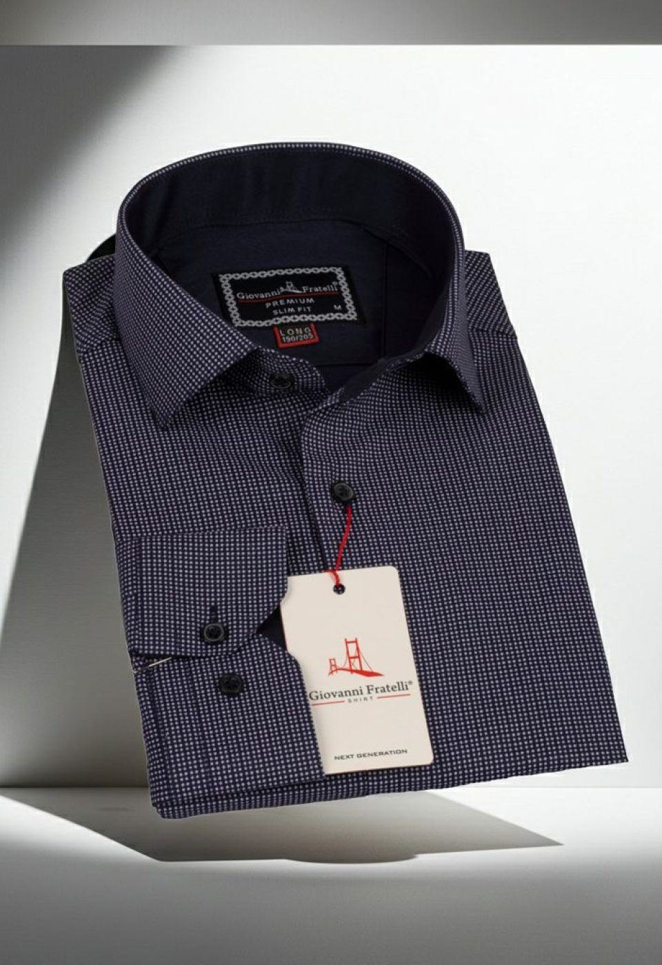8 Drop Slim Fit Uzun Kol Saten Desenli Erkek Gömlek 3GMK312032003