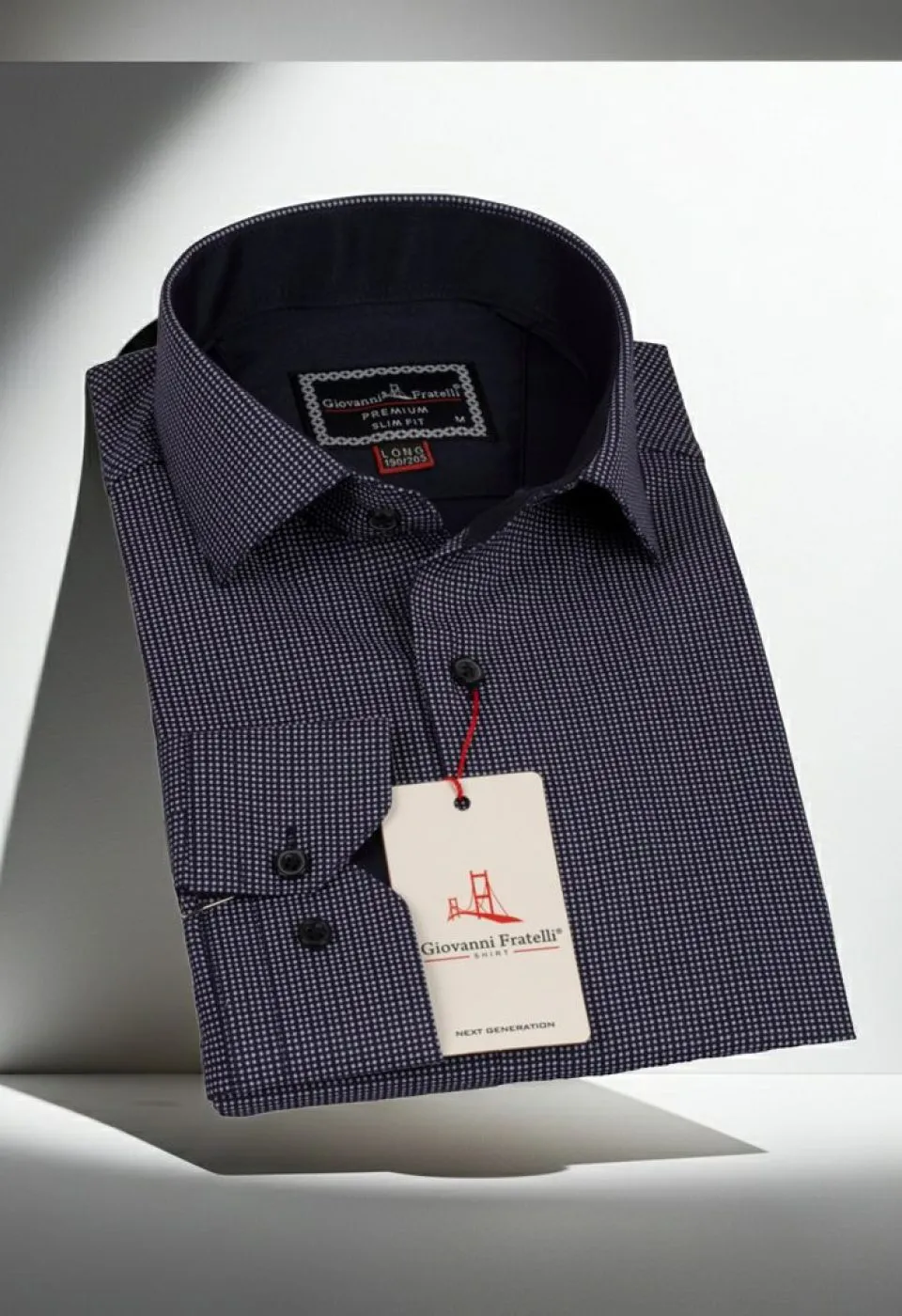 8 Drop Slim Fit Uzun Kol Saten Desenli Erkek Gömlek 3GMK312032003