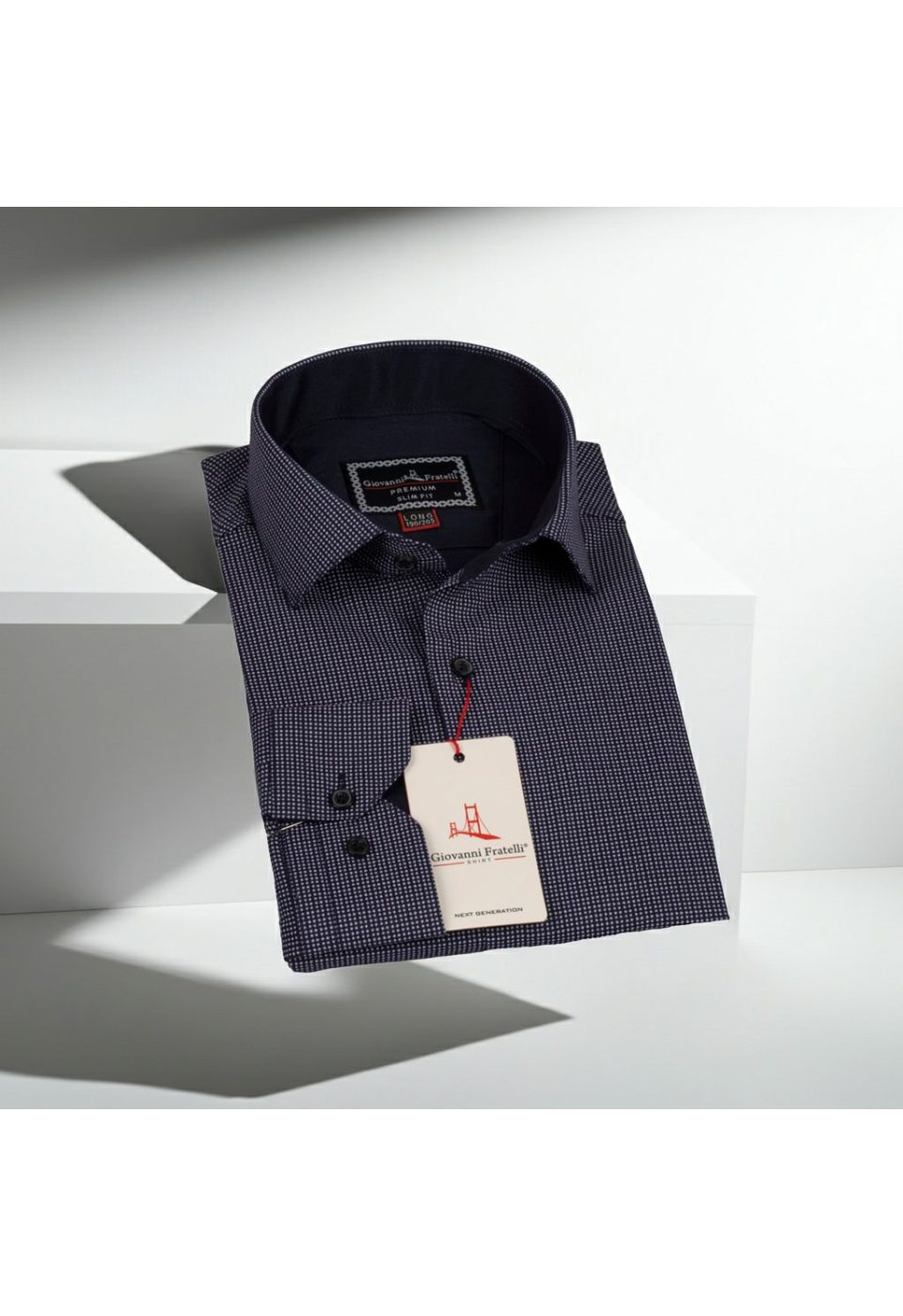 8 Drop Slim Fit Uzun Kol Saten Desenli Erkek Gömlek 3GMK312032003 - Giovanni Fratelli
