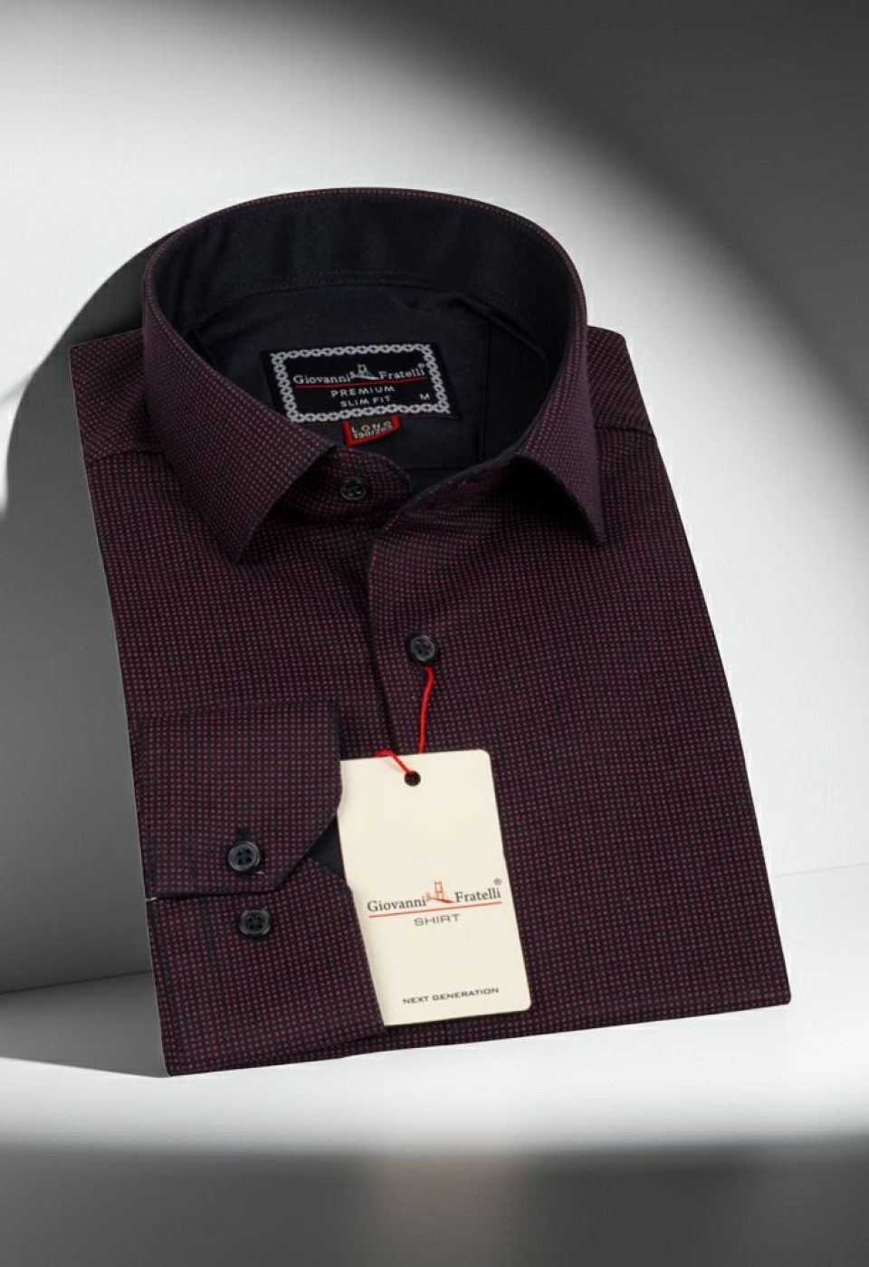 8 Drop Slim Fit Uzun Kol Saten Desenli Erkek Gömlek 3GMK312032004 - Giovanni Fratelli
