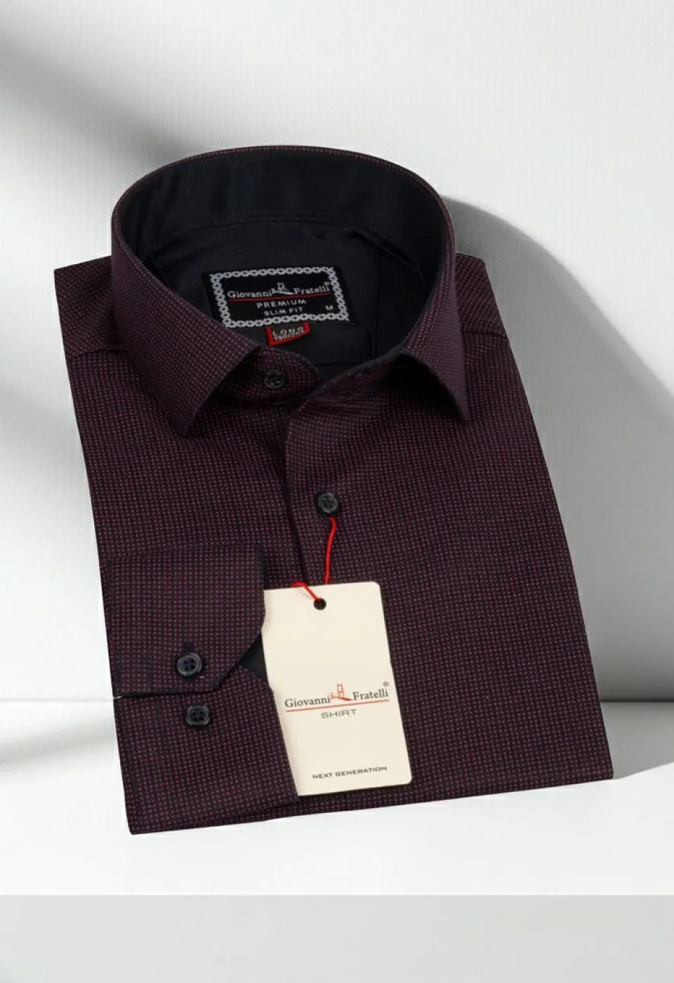 8 Drop Slim Fit Uzun Kol Saten Desenli Erkek Gömlek 3GMK312032004