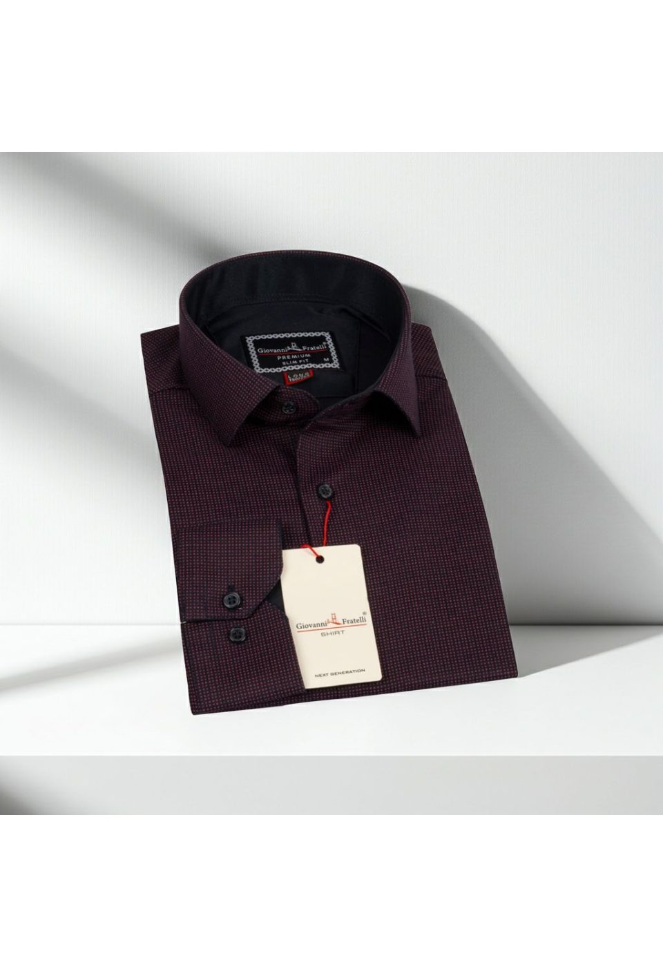 8 Drop Slim Fit Uzun Kol Saten Desenli Erkek Gömlek 3GMK312032004 - Giovanni Fratelli