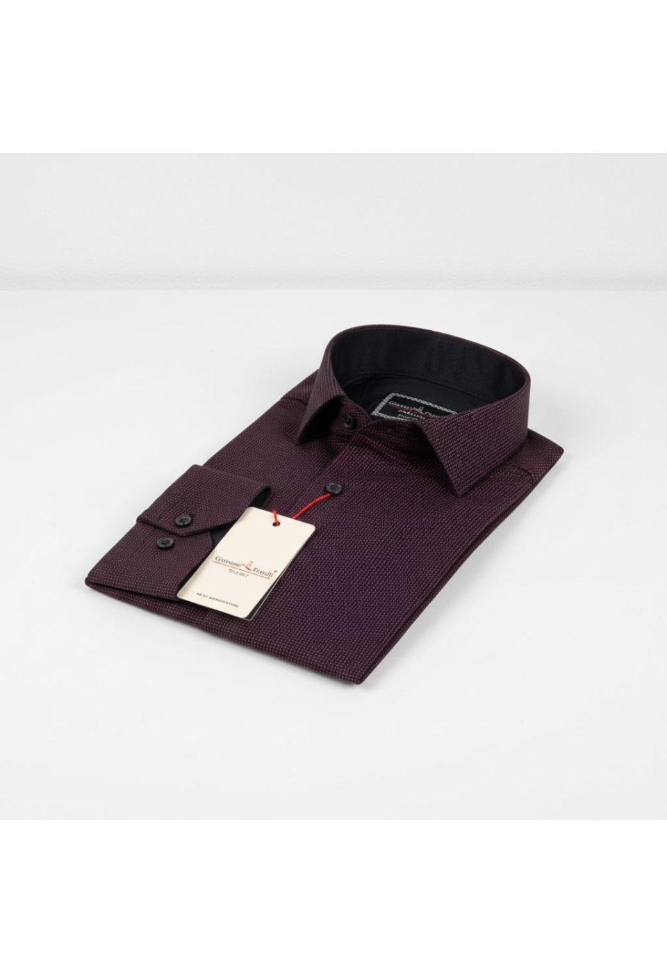 8 Drop Slim Fit Uzun Kol Saten Desenli Erkek Gömlek 3GMK312032004 - Giovanni Fratelli