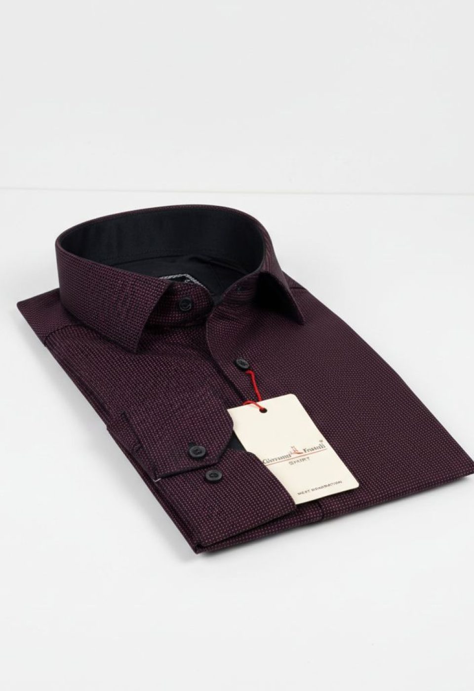 8 Drop Slim Fit Uzun Kol Saten Desenli Erkek Gömlek 3GMK312032004 - Giovanni Fratelli