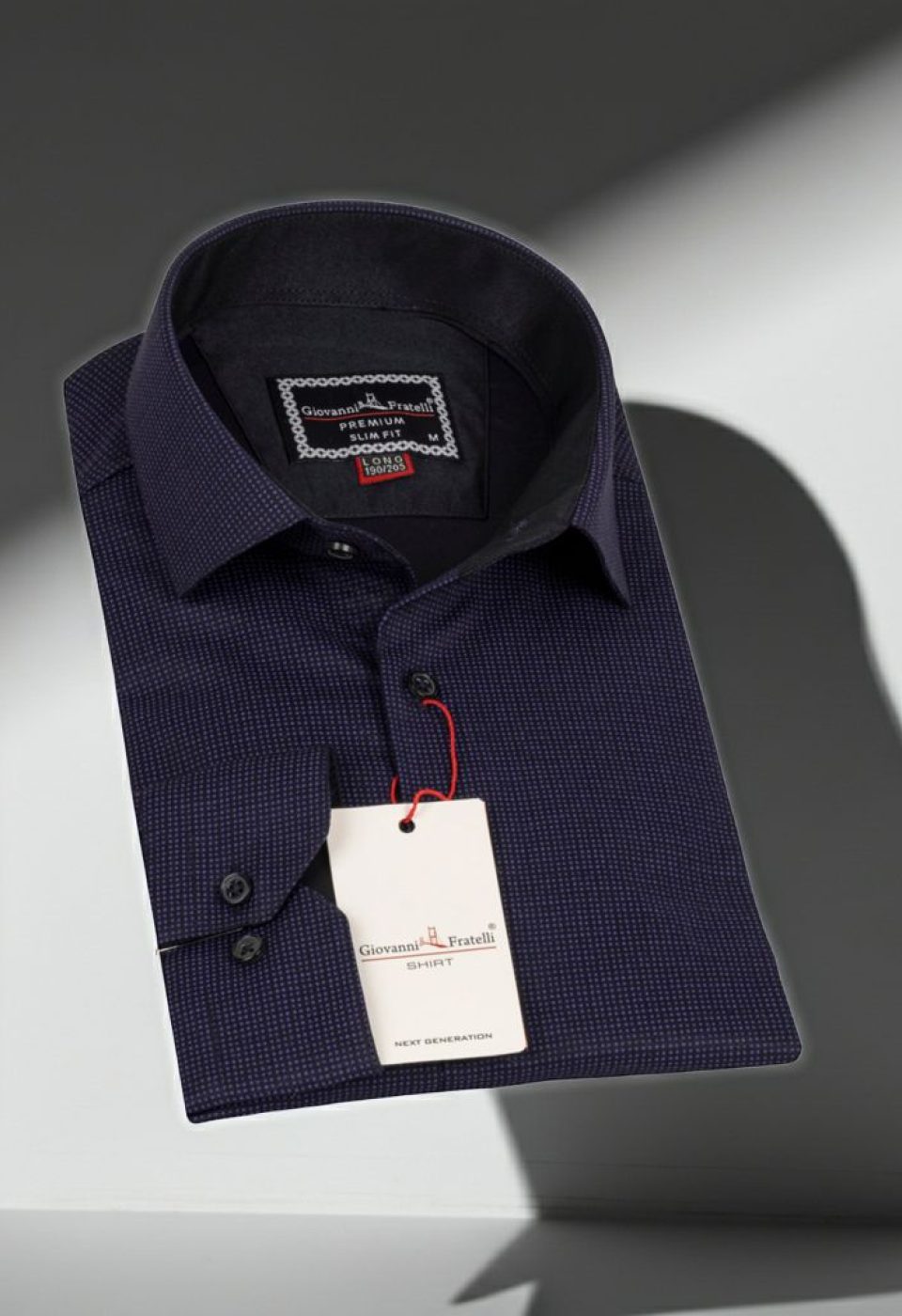 2032 CR 8 DROP SATIN 005 8 Drop Slim Fit Uzun Kol Saten Desenli Erkek Gömlek 3GMK312032005 - Giovanni Fratelli